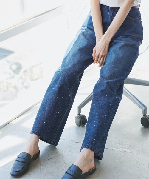 新色追加】キラキラビジューデニム（デニムパンツ）｜ROPE' PICNIC