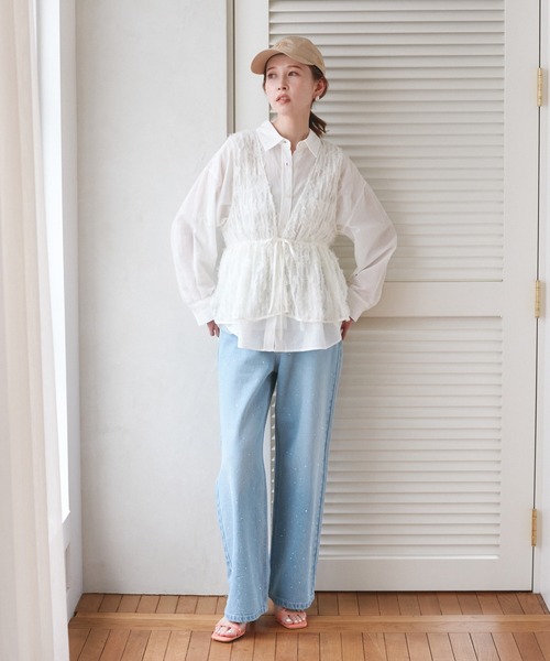 新色追加】キラキラビジューデニム（デニムパンツ）｜ROPE' PICNIC