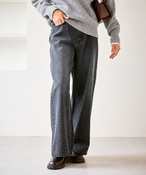 セール】キラキラビジューデニム（デニムパンツ）｜ROPE' PICNIC（ロペ