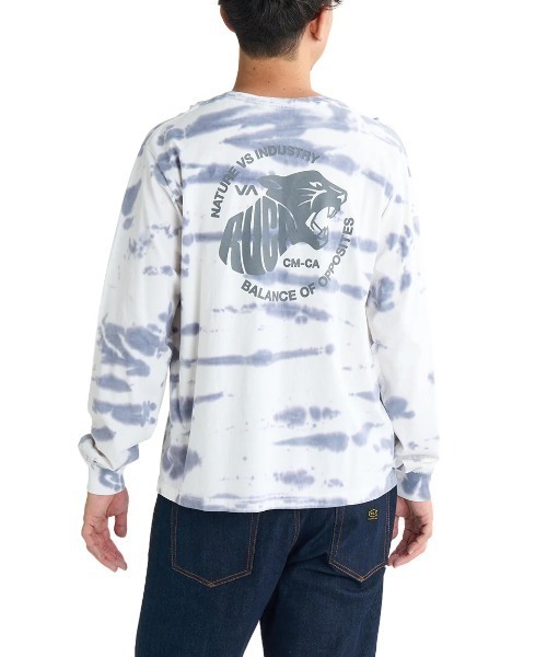 RVCA(ルーカ)の「RVCA メンズ TIGER WAVE LS ロンT/ルーカバックプリント長袖ロンT(Tシャツ/カットソー・メンズ・ブラック/オレンジ系その他/ホワイト/ホワイト系その他/グリーン系その他・SMALL/MEDIUM/LARGE/X-LARGE)」の3枚目の写真