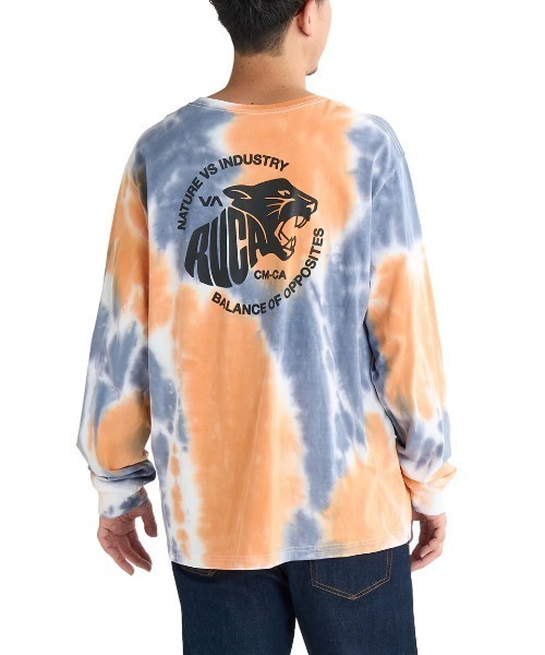 RVCA メンズ TIGER WAVE LS ロンＴ/ルーカバックプリント長袖ロンT（Tシャツ/カットソー）｜RVCA（ルーカ）