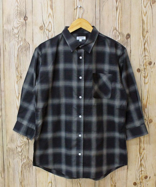 TopIsm(トップイズム)の「無地チェックストライプブロード7分袖シャツ(シャツ/ブラウス・メンズ・オレンジ/ネイビー/ブルー系その他/ホワイト/ブラック/ブラック系その他2/ホワイト×ブルー/ホワイト×ブラック/ブルー/ブラック系その他・M/L/XL)」の16枚目の写真