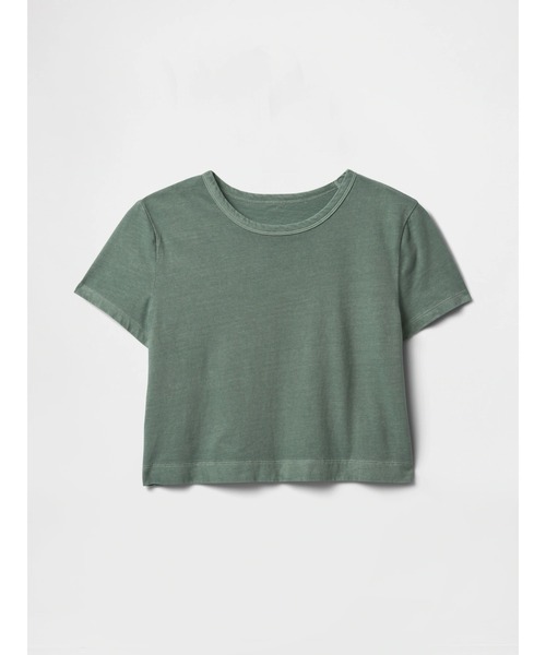 GAP（ギャップ）の「オーガニックコットン ヴィンテージソフト クロップドTシャツ（Tシャツ/カットソー・レディース・ブラック/ネイビー/コーラル/ベージュ/ホワイト/グリーン/ピンク/ライトインディゴブルー/ピンク系その他/ブルー/レッド/グリーン系その他/イエロー・M/XS/L/S/XXS/XL）」の22枚目の写真