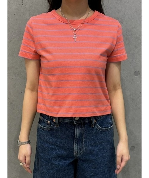 GAP（ギャップ）の「オーガニックコットン ヴィンテージソフト クロップドTシャツ（Tシャツ/カットソー・レディース・ブラック/ネイビー/コーラル/ベージュ/ホワイト/グリーン/ピンク/ライトインディゴブルー/ピンク系その他/ブルー/レッド/グリーン系その他/イエロー・M/XS/L/S/XXS/XL）」の22枚目の写真