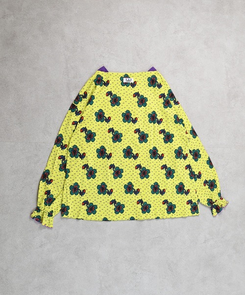 MARKEY'S（マーキーズ）の「総柄フレアスリーブカットソー/おとな（Tシャツ/カットソー・レディース・パープル/イエロー/ライトグリーン/ブラウン・160cm）」の6枚目の写真