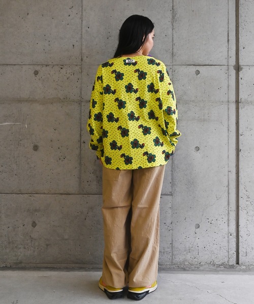 MARKEY'S（マーキーズ）の「総柄フレアスリーブカットソー/おとな（Tシャツ/カットソー・レディース・パープル/イエロー/ライトグリーン/ブラウン・160cm）」の14枚目の写真