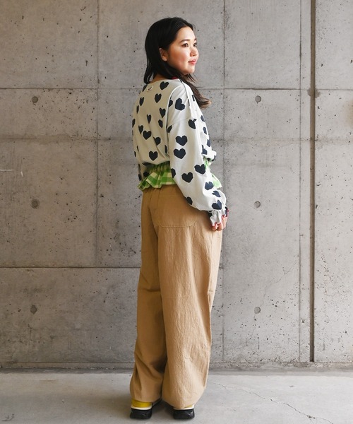 MARKEY'S（マーキーズ）の「総柄フレアスリーブカットソー/おとな（Tシャツ/カットソー・レディース・パープル/イエロー/ライトグリーン/ブラウン・160cm）」の18枚目の写真