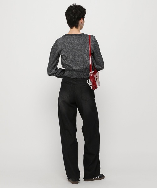 3.3 Field Trip （3.3フィールドトリップ）の「3.3 Field Trip／ソデリブラメニットカーディガン（カーディガン/ボレロ・レディース・ブラック/ブルー・FREE）」の21枚目の写真