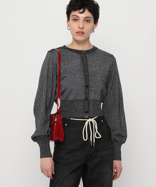 3.3 Field Trip （3.3フィールドトリップ）の「3.3 Field Trip／ソデリブラメニットカーディガン（カーディガン/ボレロ・レディース・ブラック/ブルー・FREE）」の22枚目の写真