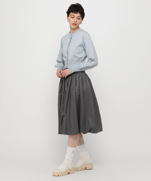 3.3 Field Trip （3.3フィールドトリップ）の「3.3 Field Trip／ソデリブラメニットカーディガン（カーディガン/ボレロ・レディース・ブラック/ブルー・FREE）」の15枚目の写真