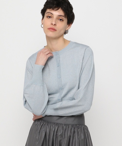 3.3 Field Trip （3.3フィールドトリップ）の「3.3 Field Trip／ソデリブラメニットカーディガン（カーディガン/ボレロ・レディース・ブラック/ブルー・FREE）」の17枚目の写真