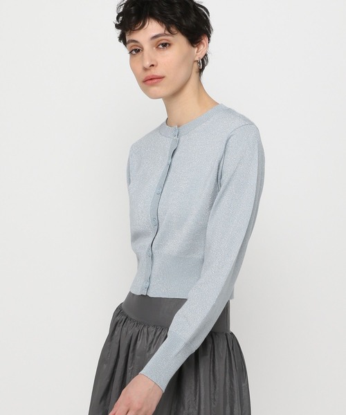 3.3 Field Trip （3.3フィールドトリップ）の「3.3 Field Trip／ソデリブラメニットカーディガン（カーディガン/ボレロ・レディース・ブラック/ブルー・FREE）」の18枚目の写真