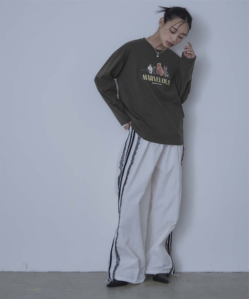 miette(ミエット)の「catプリントロンT(Tシャツ/カットソー・レディース・ホワイト系その他/グレー系その他2/ホワイト系その他2/グレー系その他・FREE)」の21枚目の写真