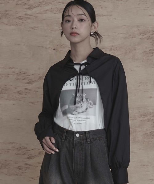 miette(ミエット)の「catプリントロンT(Tシャツ/カットソー・レディース・ホワイト系その他/グレー系その他2/ホワイト系その他2/グレー系その他・FREE)」の16枚目の写真