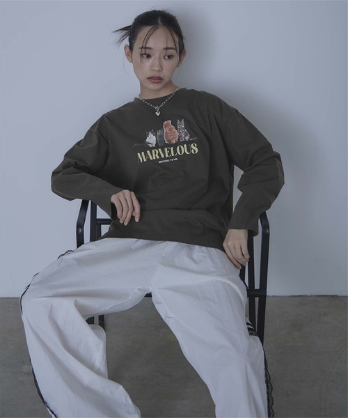 miette(ミエット)の「catプリントロンT(Tシャツ/カットソー・レディース・ホワイト系その他/グレー系その他2/ホワイト系その他2/グレー系その他・FREE)」の22枚目の写真