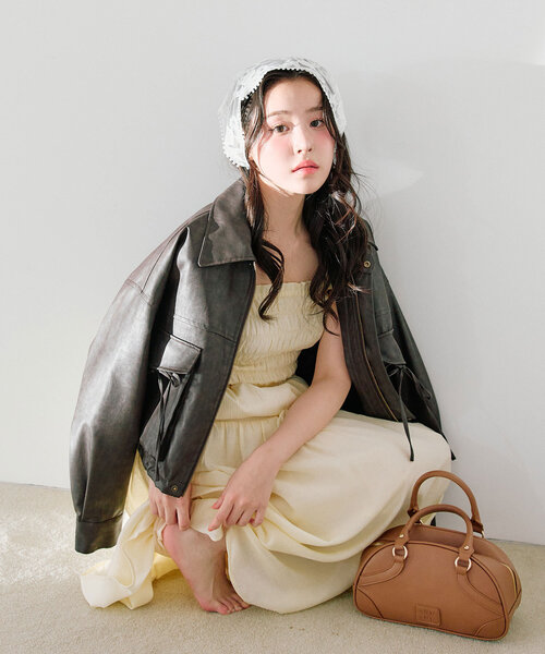 OLIVE des OLIVE（オリーブデオリーブ）の「ボーリングバッグ（ショルダーバッグ・レディース・アイボリー/キャメル/レッド・FREE）」の14枚目の写真