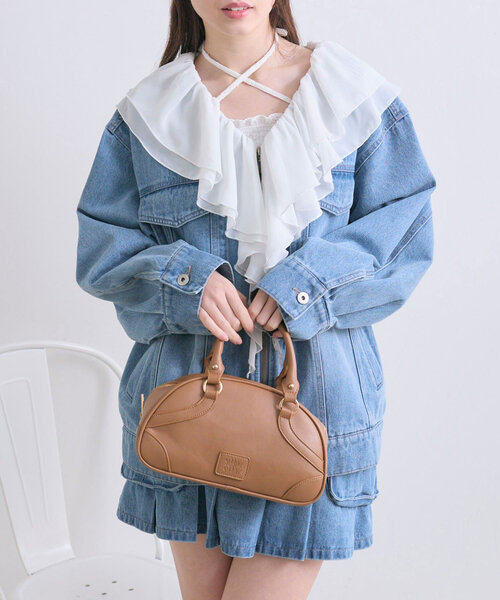 OLIVE des OLIVE（オリーブデオリーブ）の「ボーリングバッグ（ショルダーバッグ・レディース・アイボリー/キャメル/レッド・FREE）」の18枚目の写真