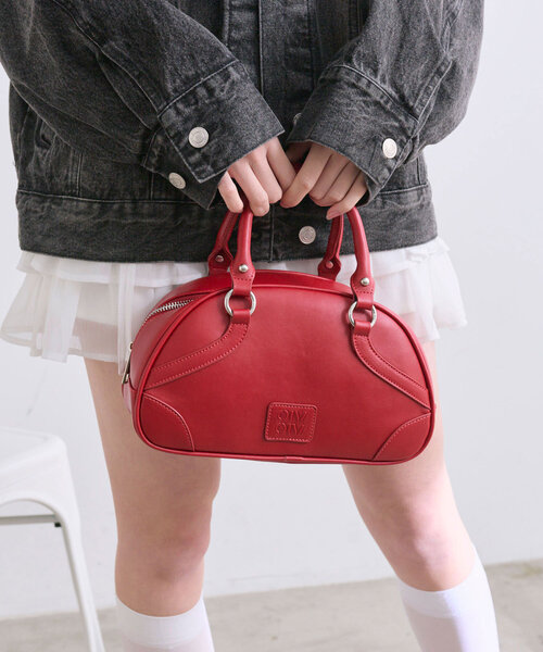 OLIVE des OLIVE（オリーブデオリーブ）の「ボーリングバッグ（ショルダーバッグ・レディース・アイボリー/キャメル/レッド・FREE）」の21枚目の写真