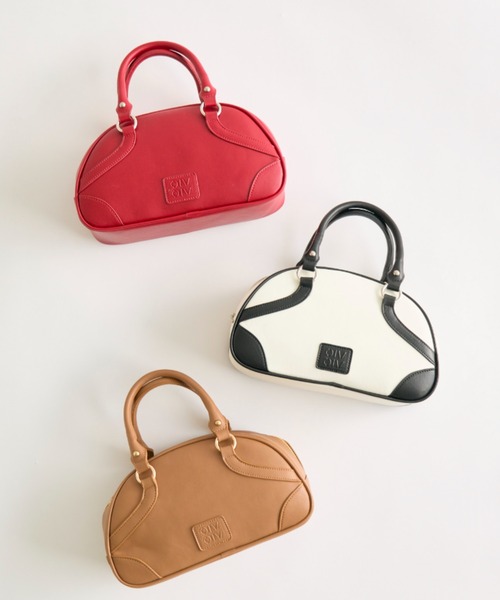 OLIVE des OLIVE（オリーブデオリーブ）の「ボーリングバッグ（ショルダーバッグ・レディース・アイボリー/キャメル/レッド・FREE）」の9枚目の写真