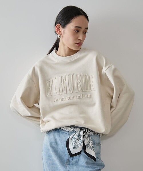 VIS(ビス)の「エンボスロゴスウェット(スウェット・レディース・チャコールグレー/ライトグレー/キナリ・FREE)」の2枚目の写真