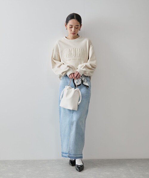 VIS(ビス)の「エンボスロゴスウェット(スウェット・レディース・チャコールグレー/ライトグレー/キナリ・FREE)」の4枚目の写真