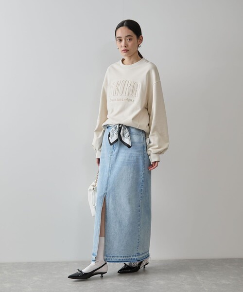 VIS(ビス)の「エンボスロゴスウェット(スウェット・レディース・チャコールグレー/ライトグレー/キナリ・FREE)」の5枚目の写真