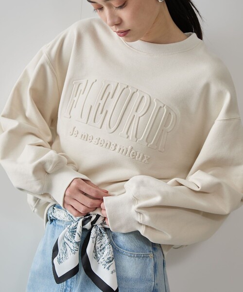 VIS(ビス)の「エンボスロゴスウェット(スウェット・レディース・チャコールグレー/ライトグレー/キナリ・FREE)」の7枚目の写真