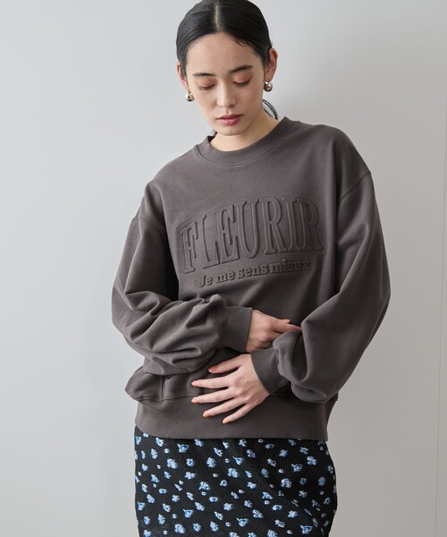 VIS(ビス)の「エンボスロゴスウェット(スウェット・レディース・チャコールグレー/ライトグレー/キナリ・FREE)」の10枚目の写真