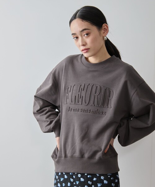 VIS(ビス)の「エンボスロゴスウェット(スウェット・レディース・チャコールグレー/ライトグレー/キナリ・FREE)」の11枚目の写真