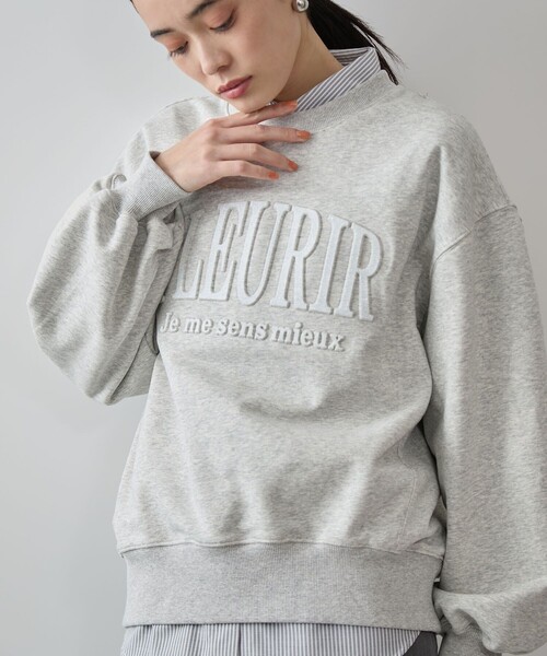 VIS(ビス)の「エンボスロゴスウェット(スウェット・レディース・チャコールグレー/ライトグレー/キナリ・FREE)」の13枚目の写真
