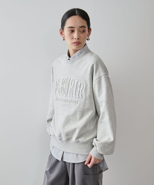 VIS(ビス)の「エンボスロゴスウェット(スウェット・レディース・チャコールグレー/ライトグレー/キナリ・FREE)」の14枚目の写真