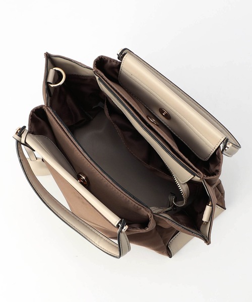 NICOLE white(ニコルホワイト)の「2WAYトートバッグ小(トートバッグ・レディース・グレー/モカ・FREE)」の8枚目の写真