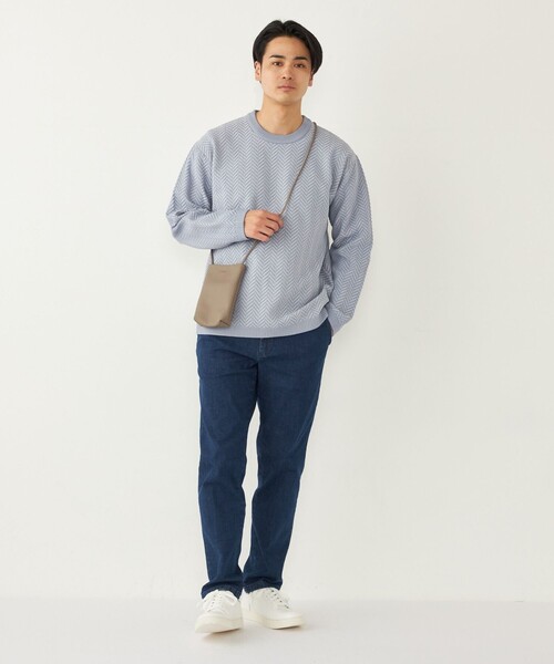 SHIPS Colors(シップス カラーズ)の「SHIPS Colors:レザー サコッシュ◇(バックパック/リュック・メンズ・ブラック/ベージュ/キャメル/ネイビー・ONE SIZE)」の14枚目の写真