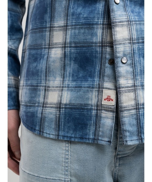 REPLAY（リプレイ）の「チェック柄インディゴデニムシャツ（シャツ/ブラウス・メンズ・ブルー・LARGE/X-LARGE/MEDIUM/SMALL）」の5枚目の写真