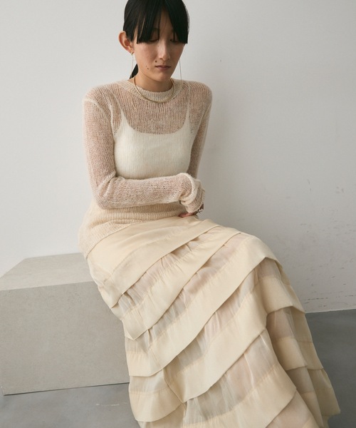 【韓国WHO.A.U フーアーユー】Long Tiered Check Skirt Long Tiered Check Skirt - 후아유닷컴