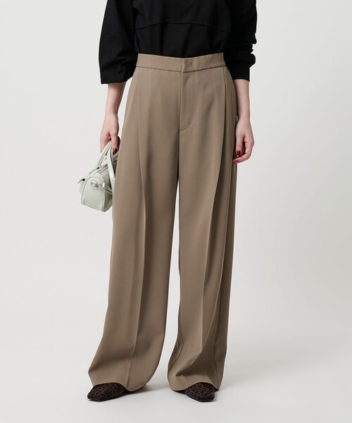 WEB限定 Wardrobe DAILY MINIMAL】ダブルクロス タックワイド