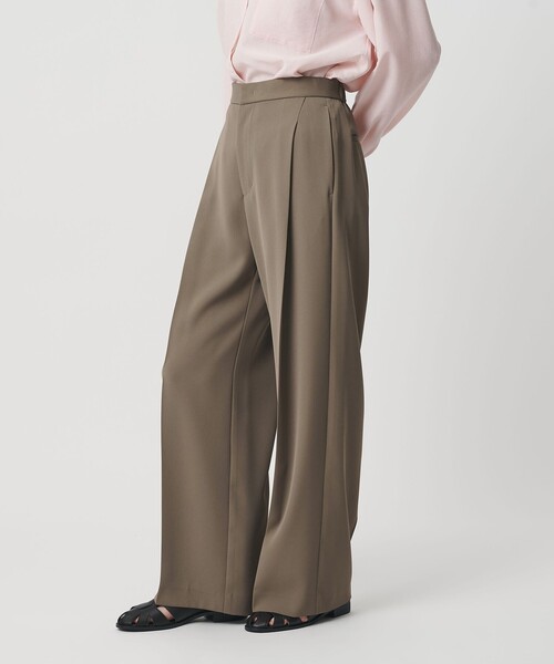 BEAUTY&YOUTH UNITED ARROWS（ビューティーアンドユースユナイテッドアローズ）の「【WEB限定 Wardrobe DAILY MINIMAL】ダブルクロス タックワイドストレートパンツ -ウォッシャブル-（その他パンツ・レディース・ブラック/ネイビー/モカ/ブラウン・S/M/XS/L）」の6枚目の写真