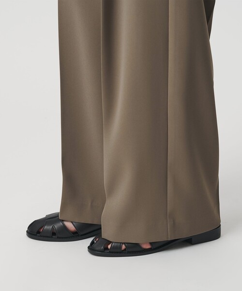 WEB限定 Wardrobe DAILY MINIMAL】ダブルクロス タックワイド