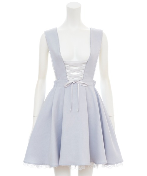 Secret Honey(シークレットハニー)の「フロントレースアップジャンパースカート(スカート・レディース・グレー/ブラック/グレー系その他・MEDIUM)」の14枚目の写真