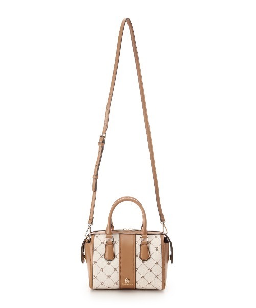 & chouette（アンドシュエット）の「モノグラム ミニボストンバッグ（ボストンバッグ・レディース・オフホワイト/ダークブラウン・FREE）」の8枚目の写真