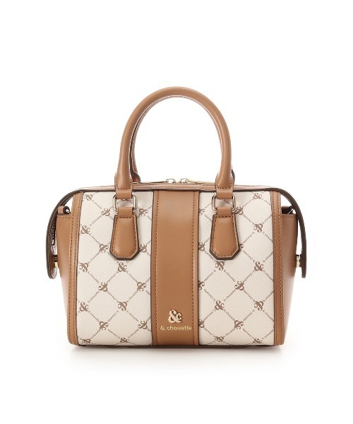 & chouette（アンドシュエット）の「モノグラム ミニボストンバッグ（ボストンバッグ・レディース・オフホワイト/ダークブラウン・FREE）」の17枚目の写真