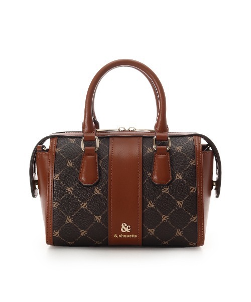 & chouette（アンドシュエット）の「モノグラム ミニボストンバッグ（ボストンバッグ・レディース・オフホワイト/ダークブラウン・FREE）」の18枚目の写真