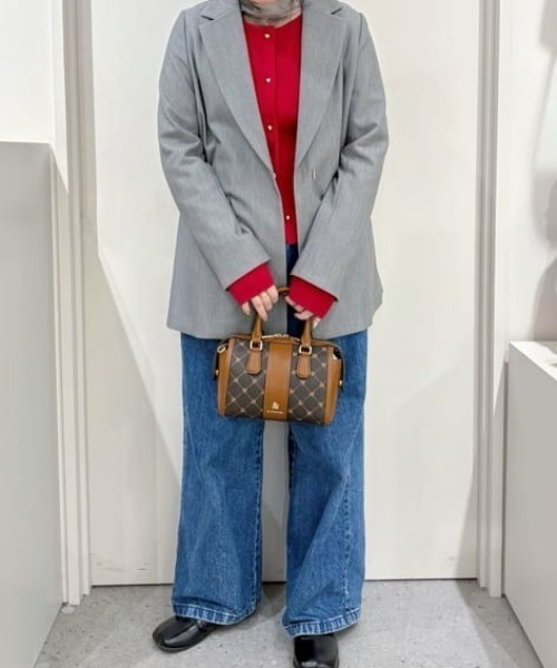 & chouette（アンドシュエット）の「モノグラム ミニボストンバッグ（ボストンバッグ・レディース・オフホワイト/ダークブラウン・FREE）」の16枚目の写真