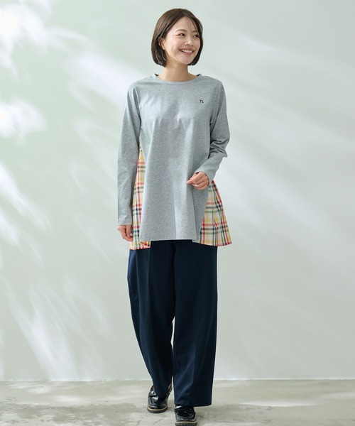 Arnold Palmer（アーノルドパーマー）の「パーマーチェック ドッキング チュニック（チュニック・レディース・ブラック/ライトベージュ/杢グレー・S/L/M）」の8枚目の写真