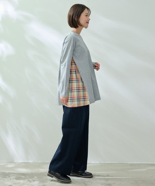 Arnold Palmer（アーノルドパーマー）の「パーマーチェック ドッキング チュニック（チュニック・レディース・ブラック/ライトベージュ/杢グレー・S/L/M）」の9枚目の写真