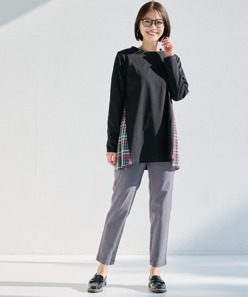 Arnold Palmer（アーノルドパーマー）の「パーマーチェック ドッキング チュニック（チュニック・レディース・ブラック/ライトベージュ/杢グレー・S/L/M）」の5枚目の写真