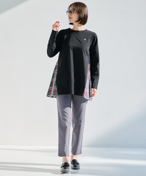 Arnold Palmer（アーノルドパーマー）の「パーマーチェック ドッキング チュニック（チュニック・レディース・ブラック/ライトベージュ/杢グレー・S/L/M）」の6枚目の写真