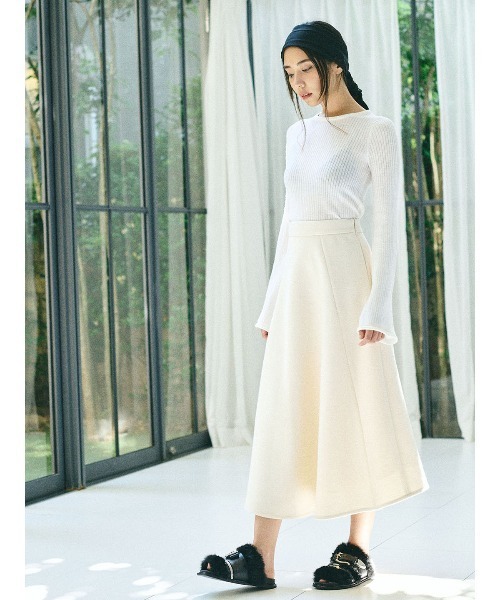 mikomori(ミコモリ)の「LONG SKIRT(スカート・レディース・オフホワイト・SMALL/MEDIUM)」の3枚目の写真