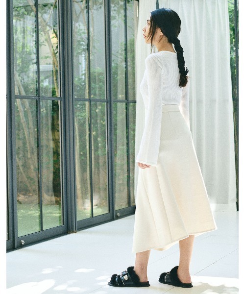 mikomori(ミコモリ)の「LONG SKIRT(スカート・レディース・オフホワイト・SMALL/MEDIUM)」の6枚目の写真