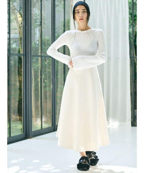 mikomori(ミコモリ)の「LONG SKIRT(スカート・レディース・オフホワイト・SMALL/MEDIUM)」の2枚目の写真